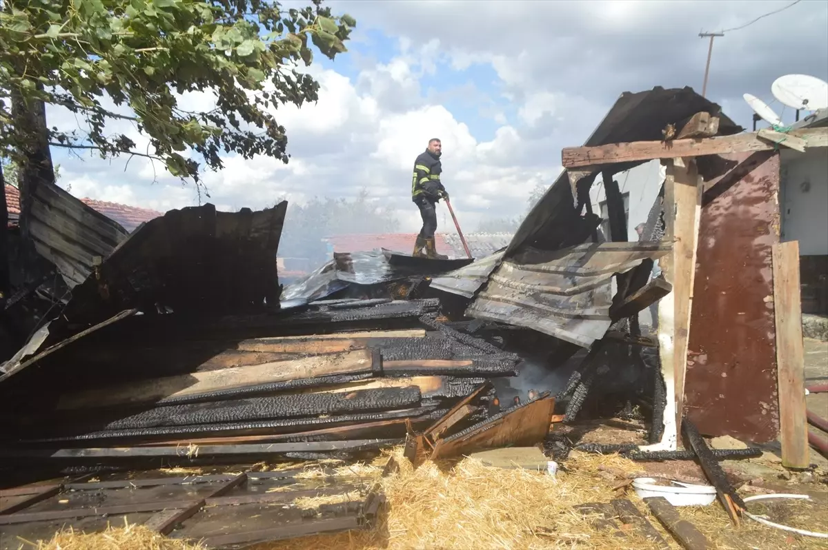 Lüleburgaz’da Ağılda Yangın Çıktı